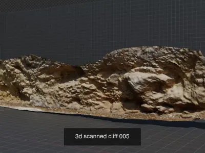 3d scanned rocks and cliffs pack