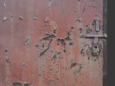 Old Metal Door Scan Low-poly 3D model