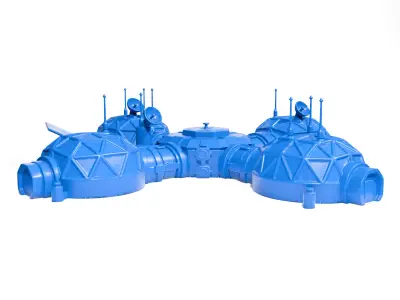 Moon base 3D print model