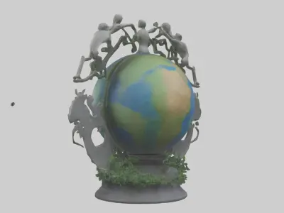 The Earth Cycle Statue model 3D model