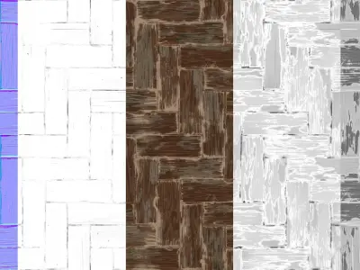 Old parquet - Substance Designer Texture