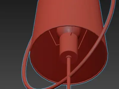 SOLEIL table lamp with circular base and shade 3D model