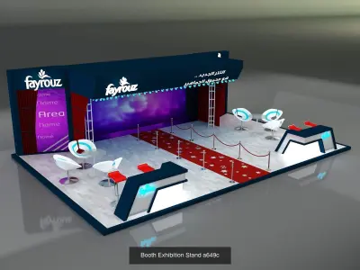 Booth Exhibition Stand G24 3D Model Pack