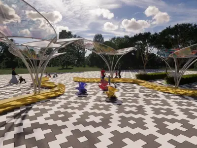 Tensile Structures Collection -A8 3D model