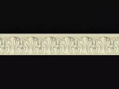 carved baguette 3D model 10