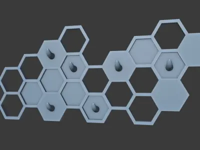 Honeycomb Key Hanger 3D print model