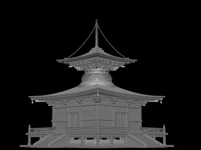 Ishiyama Temple 3D print model