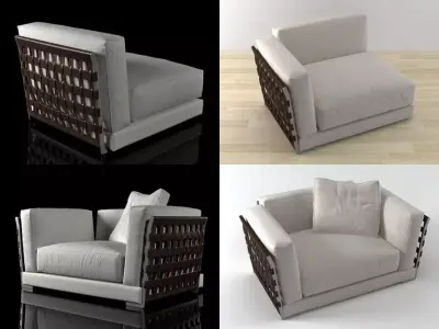 C different sofas and chairs 3D model