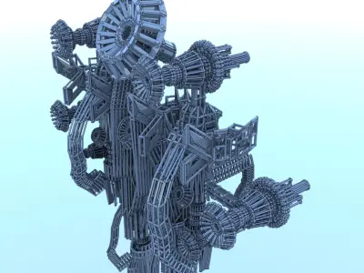 Robot Cyborg Game Character SciFi 3D model