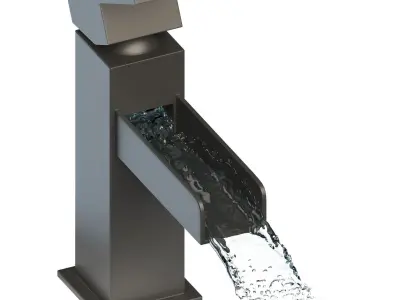 Modern single handle faucet 3D model