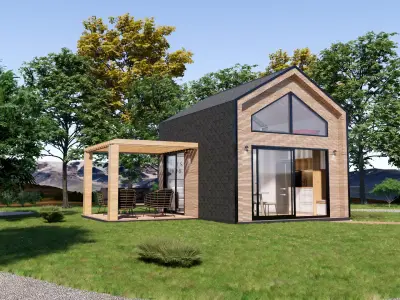 tiny house mini camping VITA  Bled master plan Low-poly 3D model