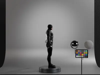 Black Bolt Low-poly 3D model