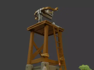 X-B0W Low-poly 3D model