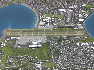 Wellington - Airport - WLG Low-poly 3D model