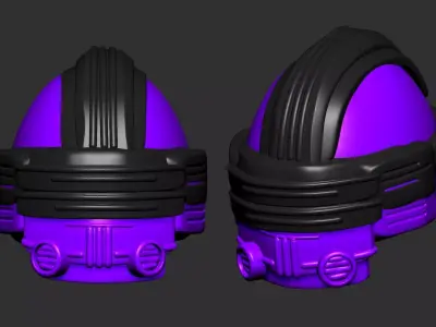 helmet high poly sculpt 3d printable 3D model 22