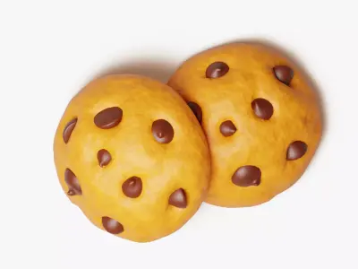 Chocolate Chip Cookie 3D model