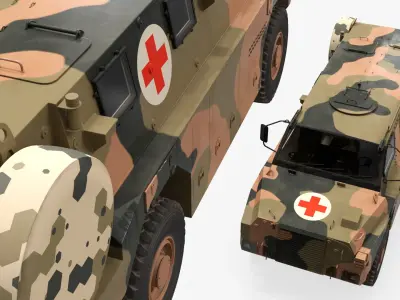  Bushmaster Armored Medic Vehicle Rigged 