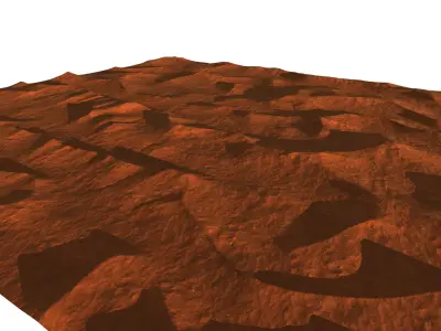 desert terrain pack Low-poly 3D model