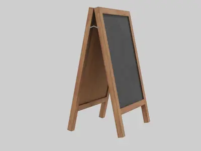 Standing chalkboard 3D model