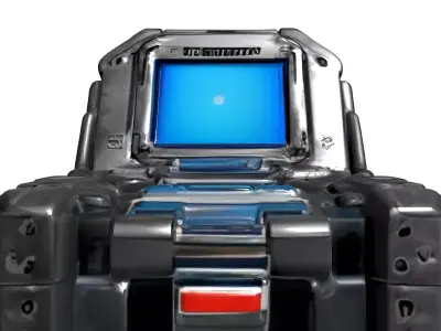 SciFi Rugged Control Panel Device Low-poly 3D model