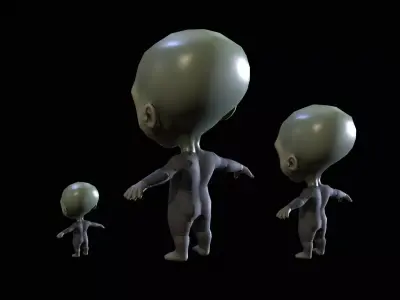 ChibiManiac4Pack1 Low-poly 3D model