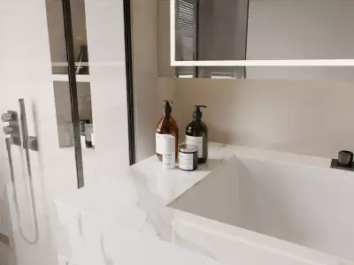 Modern Minimal Bathroom 3D model