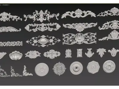  European-style carving 3D model