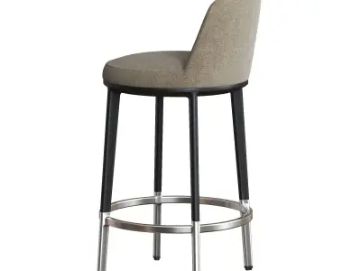 chair bar stool with seat and legs 3D model