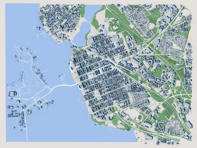 Vaasa City Finland 3D model