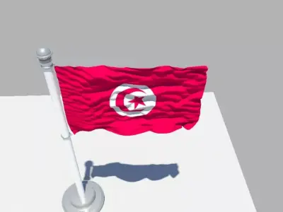 Tunisia flag 3D model