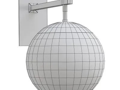BALTIMORE gold sphere wall light 3D model