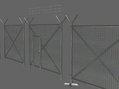 Kit iron bars textured  3D model