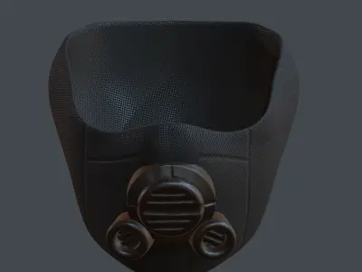 Gas mask helmet 3d model scifi Low-poly  Low-poly 3D model 455