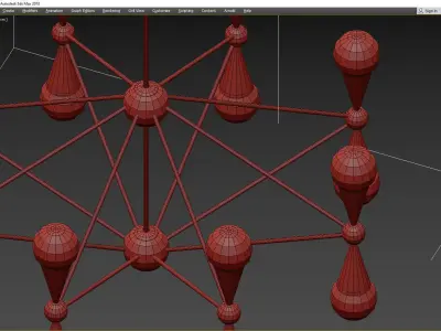 CARACAS SIXTEEN LIGHT CHANDELIER Low-poly 3D model