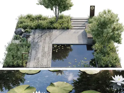 Town square 3D model