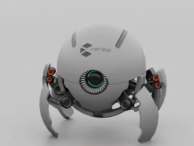 ball robot  rigged animated character 3D model
