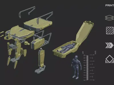 LIFTBOT mech  3D print model