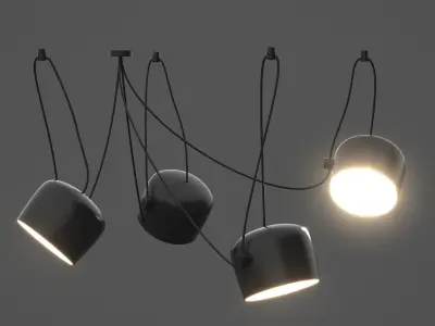 Multi Light Pendant Hanging Lamps 3D model