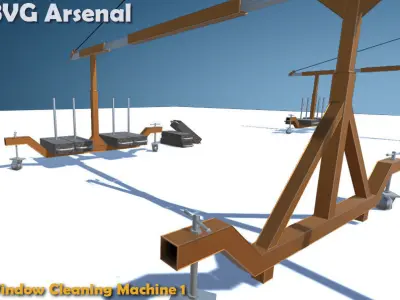 Window Cleaning Machine 1 - HQ Low-poly 3D model
