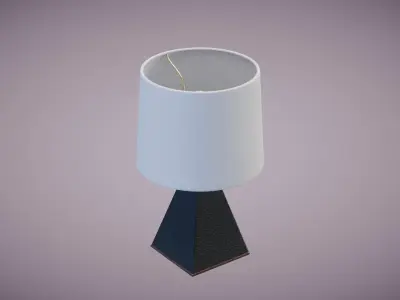 Pyramid Shaped Table Lamp Low-poly 3D model