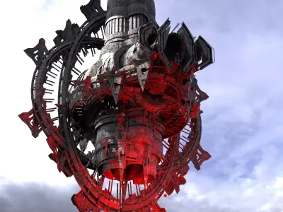 Dark Wraith Giant Mechanical Tower 3D model