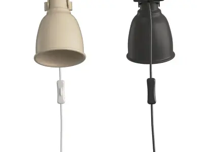 HEKTAR wall lamp with cord 3D model