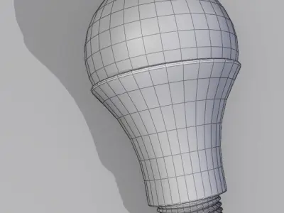 Semi-Realistic PBR Light Bulb Low-poly 3D model