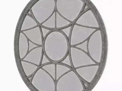 Castle window round 3D model