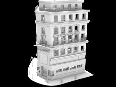 Theater Cinema Paris  - Architecture Street 3D model