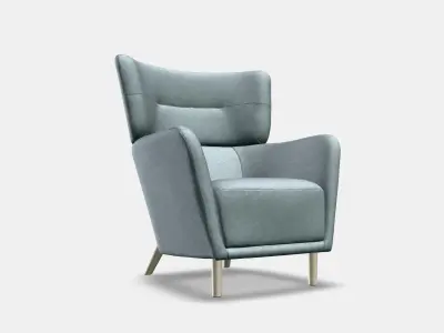 OSKARSHAMN Wing chair Low-poly 3D model
