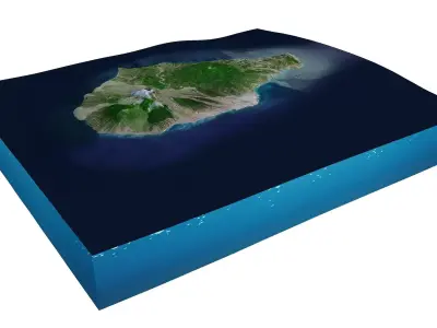 Montserrat Island 3D model
