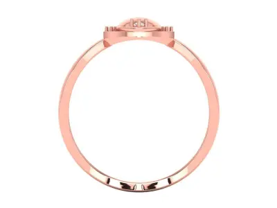Solitaire Wedding Engagement Women Light Weight Rings 3D print model 2