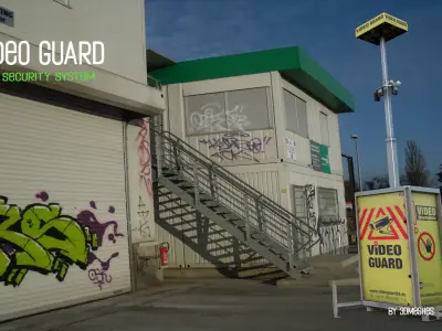  Video Guard - Construction sites security camera Low-poly 3D model