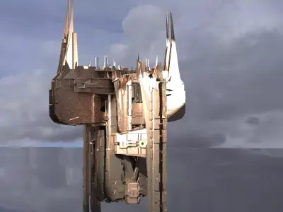Ithian Cross Tower Ruin 3D model
